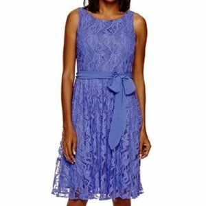 Sleeveless Lace Fit & Flare Dress